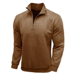 AIDASE  -  Autumn Winter Men Stand Collar Sweatshirt Casual Pullover Tops Fashion Half Zipper Long Sleeve Hoodie Pullover Sweatshirts Man aidase-shop