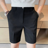 AIDASE  -  Men's Summer Slim-fit Suit Shorts Light Luxury Stylish Popular Clothes Leisure Streetwear Korean Style Waffle Plaid Half-pants aidase-shop