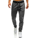 AIDASE  -  Loose Fit Casual Trousers for Men Youth Elastic Straight Leg Long Pants Pure Color Korean Sle Cotton Blend Daily Wear aidase-shop