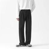 Aidase Grey Black Suit Pants Men Fashion Society Mens Dress Pants Korean Loose Straight Wide Leg Pants Mens Office Formal Trousers aidase-shop