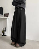 AIDASE  -  Men's Loose Wide Leg Jeans Autumn Spring American Retro Casual Straight Tube Long Pants Draping Feeling Deconstructed Style aidase-shop