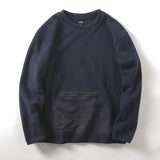 AIDASE  -  Japanese Men's Warm Fleece Pullover Hoodie for Autumn Winter Casual Versatile Pullover Top Self Heating Zipper Pocket Sweatshirt aidase-shop