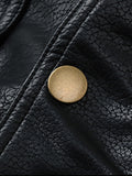 Autumn Winter Waterproof Windproof Oversized Thickened Warm Black Faux Leather Jacket Men Zip Up Casual Cool Fashion aidase-shop