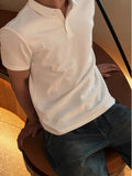 AIDASE  -  White ort Sve  irt Ice Silk Spor Qui Dry f Sve Summer T-irt for Men with Cuff Stand Fit Non Iron aidase-shop