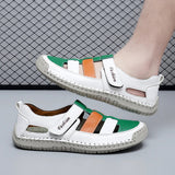 AIDASE  -  Summer Breathable Leather Women's Sandals Fashion Women Slippers Non-Slip Casual Women Roman Shoes Outdoor Beach Flat Sandals aidase-shop