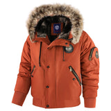 AIDASE  -  European New Fashion Men's Solid Color Loose Simple Basic Casual Trendy Daily Hooded Quilted Coats Male Faux Fur Collar Parkas aidase-shop