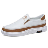 AIDASE  -  Spring Men's Large Size Bean Shoes Breathable Casual Loafers Fashionable Leather Shoes Trendy Men's Footwear Comfortable Ru aidase-shop