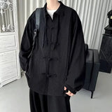 AIDASE  -  New Chinese Style Men's Long Sleeve Shirt with Button Design Spring Autumn High-End Feel Hanfu Dao Pao Traditional Chinese Fashi aidase-shop