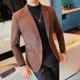 Aidase Men's Spring Quality Business Suit Jackets/Male Slim Fit Fashion Tuxedo/Man Solid Color  Veste Homme Luxe Blazers Coats 3XL