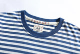 AIDASE  -  America Style Vintage Striped T-shirt Men Summer Fashion O-neck Short Sleeve Loose Casual Pullovers Couple Style Sea Spirit Tops aidase-shop