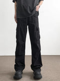 AIDASE  -  American High Street Spring Trendy Loose Casual Work Pants for Men Straight Leg Clean Fit Long Trousers Street Sle aidase-shop