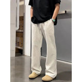 AIDASE  -  High Waist Draped Spor Casual Pants for Men Autumn Sle Slimming Wide Leg Jeans Pear ape Body Fit Youth Trend aidase-shop