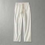 Aidase 2025 Men Linen Pants Men Pants Summer Male Casual Solid Color Pants Male Straight Leg Cotton Linen Pants Thin Trousers 6XL 9XL