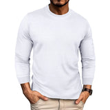 AIDASE  -  Men's Spring and Autumn New Waffle Henley Collar Long Sleeve Casual Sports T Shirt for Men Tracksuit Mans Cloths