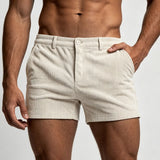 AIDASE  -  Men Corduroy Shorts Stylish Skinny Gym Sweat Shorts Summer Casual Sexy Bodybuilding Workout Short Boy Glitter aidase-shop