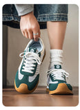 AIDASE  -  New Men Retro Color Matching German Training Shoes, Breathable Soft Bottom Lightweight Casual Sports Footwear aidase-shop