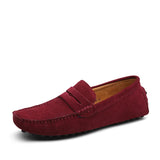 AIDASE  -  Large Size Men's Casual Bean Bean Shoes Faux Suede Cowhide Lazy Shoes Breathable Rubber Sole Comfortable Low Cut Slip-On aidase-shop