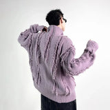 Aidase Mens Sweater Tassel Distressed Casual Sweater Autumn Fashion Personality Streetwear Versatile Trend Sweater Men'S Clothing 2024 aidase-shop