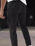 AIDASE  -  Spring Fall Men's Casual Pants Sports Training Stretch Slim Fit Pencil Pants Men Fashion Pleated Design Solid Color Trousers aidase-shop