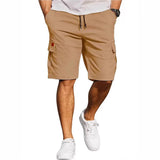 AIDASE  -  New Simple Versatile Harajuku Workwear Pants Large Size Running Shorts Multi-Pocket Straight Leg Cotton Polyester Blend aidase-shop