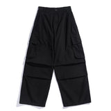 Aidase Men Green Khaki Multi-pocket Overalls Mens Loose Wide-leg Streetwear Cargo Pants Casual Straight Plus Size Trousers Boys S-XXL aidase-shop