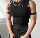 =Aidase Tops Korean Style New Men's Double-sided Suede Casual O-neck Vests Fashion Solid Simple Sleeveless Tank Tops S-5XL aidase-shop