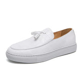 AIDASE  -  Zapatos De Hombre Loafers Men's Tassel Slip-On Comfortable Men Leather Shoes Casual Shoes Fashion Oxford Shoes Large Size 38-47 aidase-shop