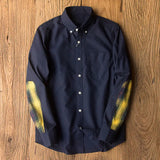 AIDASE  -  Sleeve Patch Washed Grain Woven Cotton Long Sleeve Shirt Men's Daily Tooling Retro Trend Youth Thin Coat aidase-shop