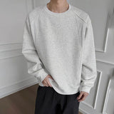 AIDASE  -  Men's Solid Color Deconstructed Long-Sleeved Sweatshirt American Retro Fashion Trend Loose Casual Breathable Niche Men's Tops aidase-shop