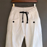 AIDASE  -  Spring Summer New Casual Loose-Fit Harem Pants Solid Color Fashionable Trendy Pleated Cuffed Pants Large Size Women's Pants aidase-shop