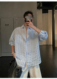 AIDASE  -  Men's Textured Bold Stripe Linen Shirt – Relaxed Fit, Breathable & Lightweight for Casual Sophistication M-3XL aidase-shop