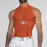 AIDASE  -  Men Tank Tops Solid Color O-neck Sleeveless Skinny Casual Vests Men Streetwear Summer Knitted Fashion Men Clothing 2025