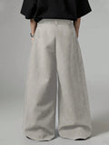 AIDASE  -  Loose Fit Men's Casual Pants with Pockets Pleated Slimming Daily Simple Style Pure Color Imported from Mainland China aidase-shop