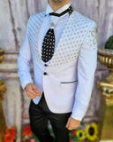AIDASE  -  Modern Wedding Men Suits 3 Piece Coat Vest Pants Groom Frog Button Suit Business Blazer Pants Prom Party Jacket Customized aidase-shop
