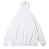 Vintage Teeth Hoodie Streetwear Hip Hop Retro Embroidery Patch Washed Hooded Sweatshirt Y2K Men Women Fashion Loose Hoodies