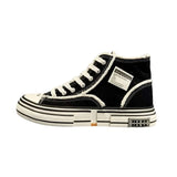 AIDASE  -  New Unisex Canvas Shoes High Top Women Men Canvas Sneakers Middle Cut Black Students Tennis Sports Shoes Orange Autumn aidase-shop