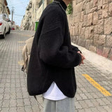AIDASE  -  Autumn and Winter Korean Men's Sweater Loose Fashion Lazy Pullover Long Sleeve Knitted Sweater New Style aidase-shop