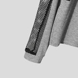 AIDASE  -  Men T Shirt Mesh Patchwork Transparent O-neck Long Sleeve Sexy Casual Male Tee Tops Streetwear 2025 Stylish Camisetas aidase-shop