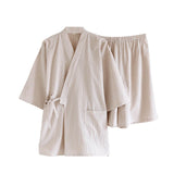 AIDASE  -  Suit Men Regular Fit Men'S Upper And Lower Suits For Summer And Soft Thin Breathable Home Wear Work Wear Yukata And 트레이닝복 세트 남자 aidase-shop