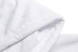 AIDASE  -  Men's Solid Color Short Sleeved Hoodie T-shirt Loose Hip-hop Curved Hem Side Zipper Casual T-shirt Men's Fashion aidase-shop