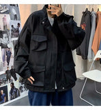 AIDASE  -  Hong Kong Style Retro Trendy Brand Men Spring and Autumn Multi-pocket Loose Versatile Trendy Functional Style Baseball Jacket aidase-shop