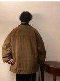 Retro Jacket  Autumn Men Corduroy Bomber Jacket Loose Oversized Patchwork Casual Jacket Male Clothing Loose Hip Hop Tops 5xl aidase-shop