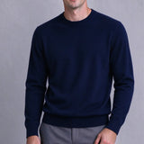 AIDASE  -  Men's Classic Crew Neck Knitwear Sweater Solid Color Pullover Casual Long Sleeve Jumper Autumn Winter Regular Fit Basic Tops aidase-shop