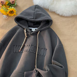 Aidase men's winter fashion Letters Casual Hooded Sweatshirt Basic Colours Drawstring Clash Hoodie Loose Comfortable Men Women Hoodies aidase-shop