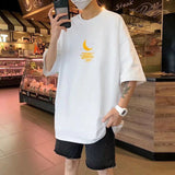 AIDASE  -  Fashion O-Neck All-match Printed T-Shirt Men's Clothing Spring New Oversized Casual Pullovers Short Sleeve Korean Tee Shirt aidase-shop