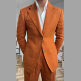 AIDASE  -  High Quality Linen Blend Business Dress Suit Wedding Suit Men Versatile Casual Office Party Prom Costume Homme Men Tuxedo Suit aidase-shop
