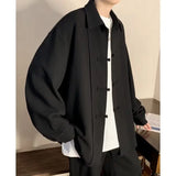 Aidase Vintage Harajuku Blouses Men Chic Buttons Oversize Streetwear Long Sleeve Shirts Coats Chinese Style Punk Tops Trend 2XL-M