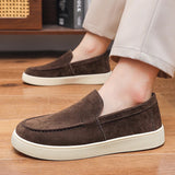 AIDASE  -  Fashion Men's Casual Shoes Suede Leather Men Classic British Style Tassels Loafers Moccasins Mens Outdoor Driving Flats aidase-shop