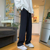 AIDASE  -  Slim Fit Trousers For Men Gray Solid Color Tressed Man Suits Pants Spring Clothes Elegant Korean Reviews Many Luxury Dress Up aidase-shop