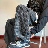 AIDASE  -  American Retro Casual Pants Men Summer Thin Breathable Cool Trendy Loose Straight Leg Floor-Length Long Pants Men aidase-shop